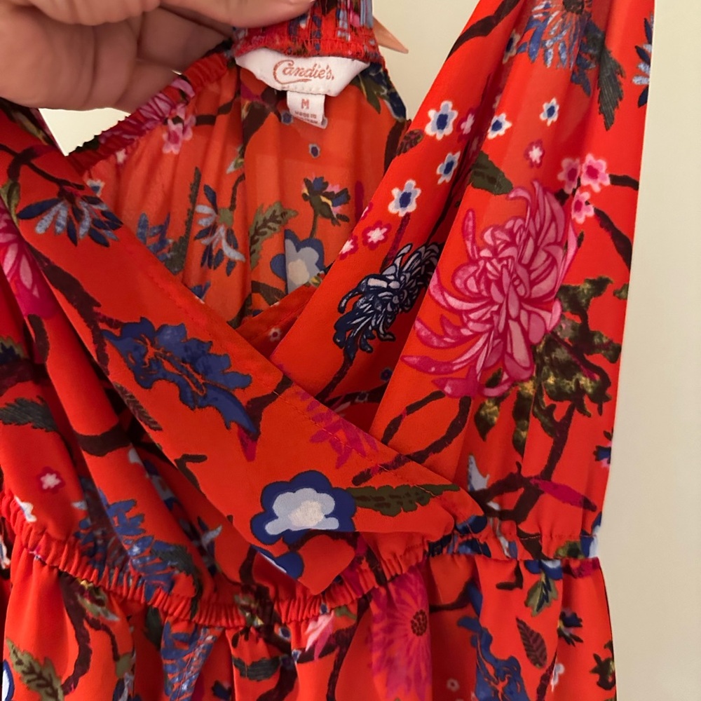 Candie's Floral Red Dress